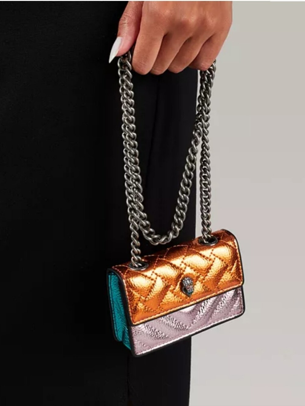 Kurt Geiger London Kensington Micro Crossbody Metallic Multicolor Bag